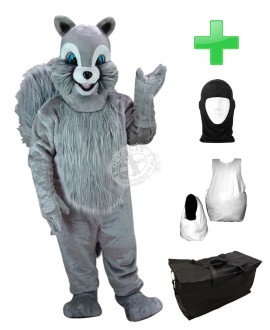 Kostüm Eichhörnchen 1 + Haube + Kissen + Tasche (Werbefigur)