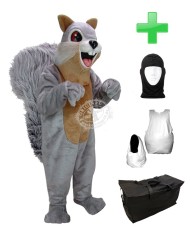 Kostüm Eichhörnchen 2 + Haube + Kissen + Tasche (Werbefigur)