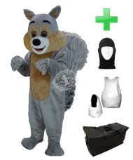Kostüm Eichhörnchen 3 + Haube + Kissen + Tasche (Professionell)
