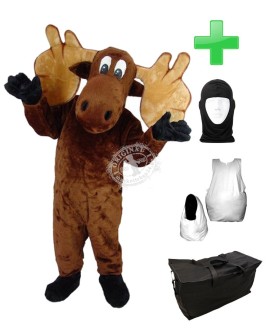 Kostüm Elch 1 + Haube + Kissen + Tasche (Werbefigur)