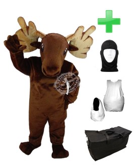 Kostüm Elch 2 + Haube + Kissen + Tasche (Werbefigur)
