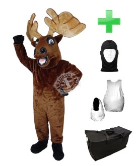 Kostüm Elch 3 + Haube + Kissen + Tasche (Werbefigur)