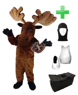 Kostüm Elch 4 + Haube + Kissen + Tasche (Professionell)