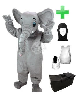 Kostüm Elefant 1 + Haube + Kissen + Tasche (Werbefigur)