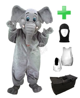 Kostüm Elefant 2 + Haube + Kissen + Tasche (Werbefigur)
