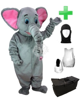 Kostüm Elefant 3 + Haube + Kissen + Tasche (Werbefigur)