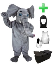 Kostüm Elefant 5 + Haube + Kissen + Tasche (Professionell)