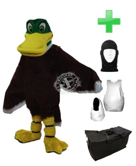 Kostüm Ente 2 + Haube + Kissen + Tasche (Werbefigur)