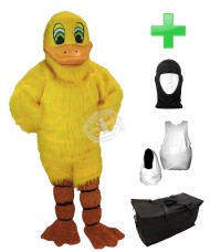 Kostüm Ente 3 + Haube + Kissen + Tasche (Werbefigur)