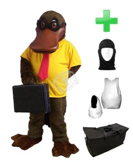 Kostüm Ente 6 + Haube + Kissen + Tasche (Werbefigur)
