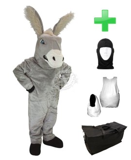 Kostüm Esel 2 + Haube + Kissen + Tasche (Werbefigur)