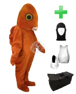 Kostüm Goldfisch + Haube + Kissen + Tasche (Professionell)