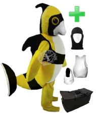 Kostüm Tropen Fisch + Haube + Kissen + Tasche (Professionell)