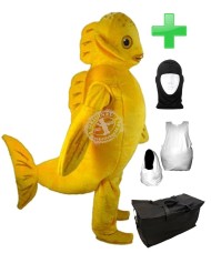 Kostüm Segelflossendoktor Fisch + Haube + Kissen + Tasche (Professionell)