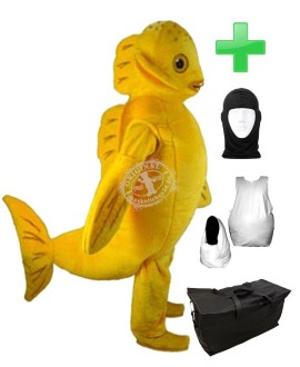 Kostüm Segelflossendoktor Fisch + Haube + Kissen + Tasche (Professionell)