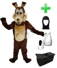 Kostüm Kojote 2 + Haube + Kissen + Tasche (Werbefigur)