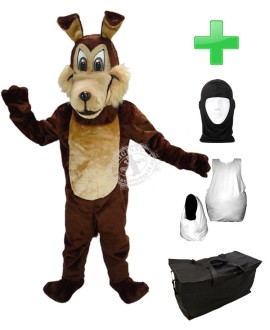 Kostüm Kojote 2 + Haube + Kissen + Tasche (Werbefigur)