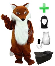 Kostüm Fuchs 2 + Haube + Kissen + Tasche (Werbefigur)