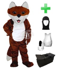Kostüm Fuchs 3 + Haube + Kissen + Tasche (Professionell)
