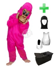 Kostüm Gorilla 1 + Haube + Kissen + Tasche (Werbefigur)