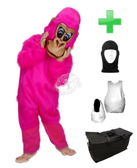 Kostüm Gorilla 1 + Haube + Kissen + Tasche (Werbefigur)
