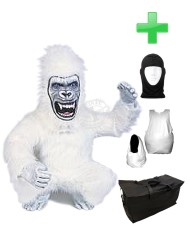 Kostüm Gorilla 6 + Haube + Kissen + Tasche (Werbefigur)