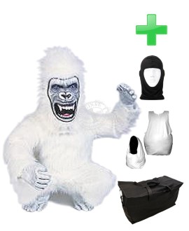 Kostüm Gorilla 6 + Haube + Kissen + Tasche (Werbefigur)