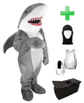 Kostüm Hai 2 + Haube + Kissen + Tasche (Werbefigur)