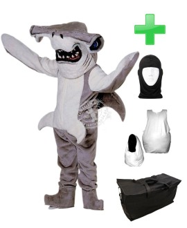 Kostüm Hammerhai + Haube + Kissen + Tasche (Werbefigur)