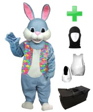 Kostüm Hasen 1 + Haube + Kissen + Tasche (Werbefigur)