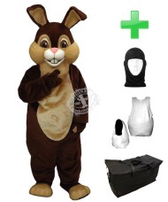 Kostüm Hasen 2 + Haube + Kissen + Tasche (Werbefigur)