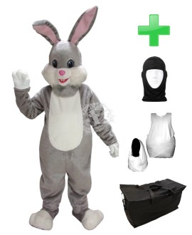Kostüm Hasen 3 + Haube + Kissen + Tasche (Werbefigur)