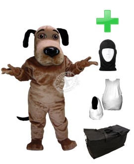 Kostüm Hund 10 + Haube + Kissen + Tasche (Werbefigur)
