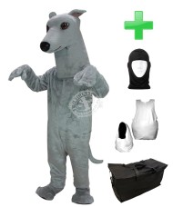 Kostüm Windhund 13 + Haube + Kissen + Tasche (Werbefigur)
