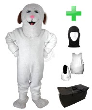 Kostüm Hund 15 + Haube + Kissen + Tasche (Werbefigur)