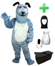 Kostüm Hund 16 + Haube + Kissen + Tasche (Werbefigur)