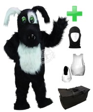 Kostüm Hund Terrier 1 + Haube + Kissen + Tasche (Werbefigur)