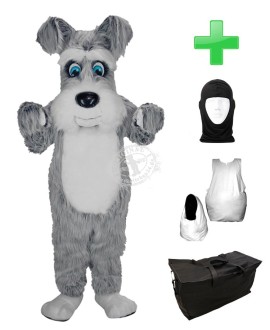 Kostüm Hund Terrier 2 + Haube + Kissen + Tasche (Werbefigur)
