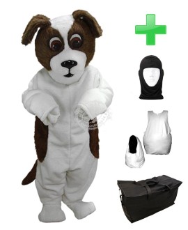 Kostüm Hund Bernhardiner 1 + Haube + Kissen + Tasche (Werbefigur)