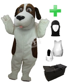 Kostüm Hund Bernhardiner 2 + Haube + Kissen + Tasche (Werbefigur)