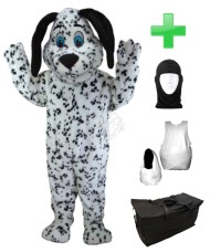 Kostüm Hund Dalmatiner 3 + Haube + Kissen + Tasche (Werbefigur)