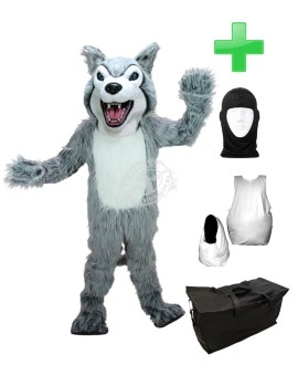 Kostüm Hund Husky 2 + Haube + Kissen + Tasche (Werbefigur)