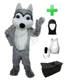 Kostüm Hund Husky 5 + Haube + Kissen + Tasche (Professionell)