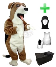 Kostüm Hund Beagle 1 + Haube + Kissen + Tasche (Werbefigur)