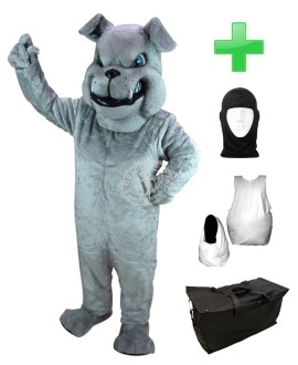 Kostüm Hund Bulldogge 6 + Haube + Kissen + Tasche (Werbefigur)