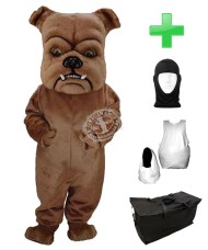 Kostüm Hund Bulldogge 8 + Haube + Kissen + Tasche (Professionell)