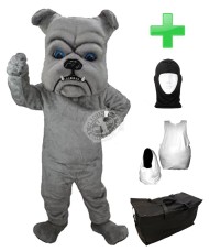 Kostüm Hund Bulldogge 9 + Haube + Kissen + Tasche (Professionell)