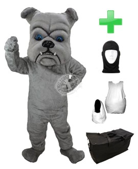 Kostüm Hund Bulldogge 9 + Haube + Kissen + Tasche (Professionell)