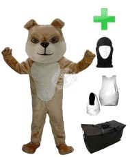 Kostüm Hund Bulldogge 10 + Haube + Kissen + Tasche (Professionell)