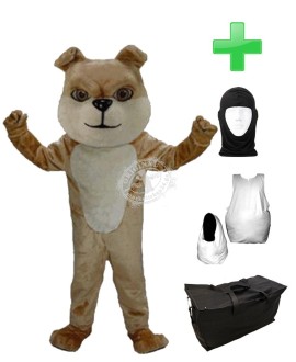 Kostüm Hund Bulldogge 10 + Haube + Kissen + Tasche (Professionell)